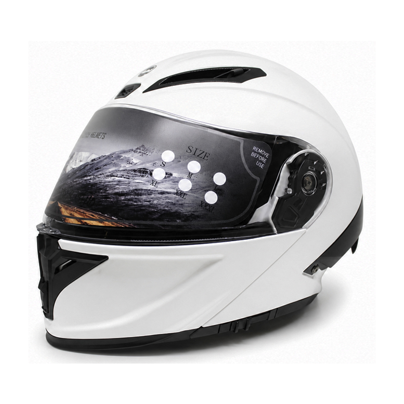 CASCO ABATIBLE BLANCO BRILLANTE